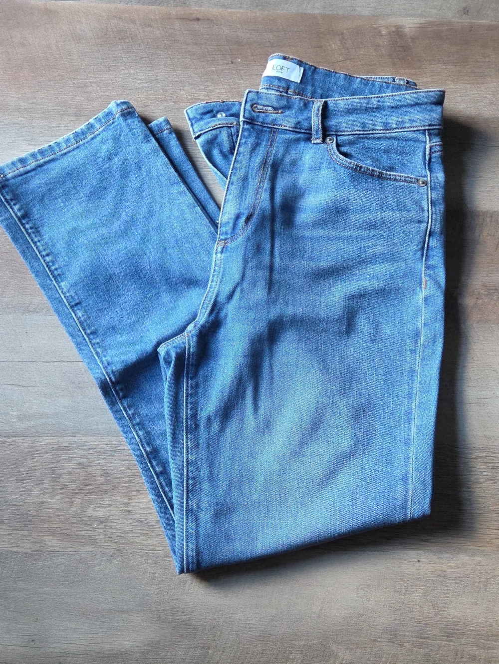 LOFT Curvy High Rise Straight Jeans Size 4